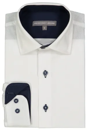 Geoffrey Beene Boys White Dress Shirt SHGB9006