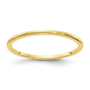 10K Gold 1.2mm Half Round Satin Stackable Band | 1STK24-120Y