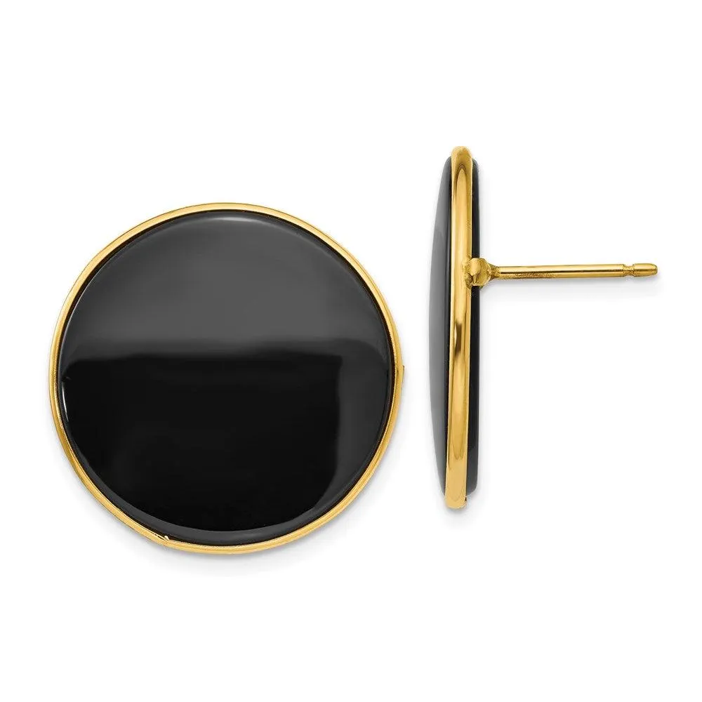 14k Black Onyx Earrings