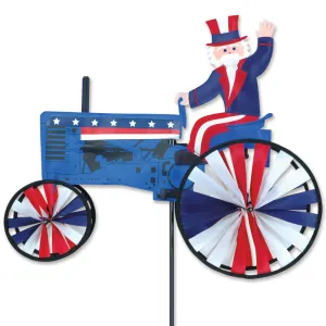 22 in. Uncle Sam on a Tractor Spinner