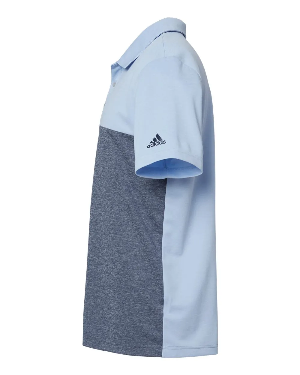 Adidas Heathered Colorblocked 3-Stripes Polo A508