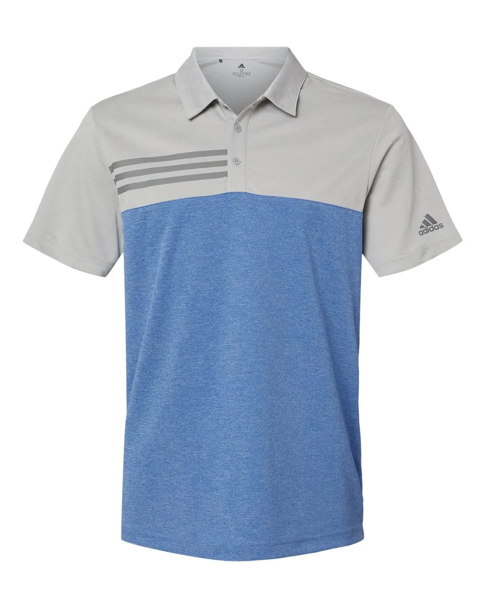 Adidas Heathered Colorblocked 3-Stripes Polo A508