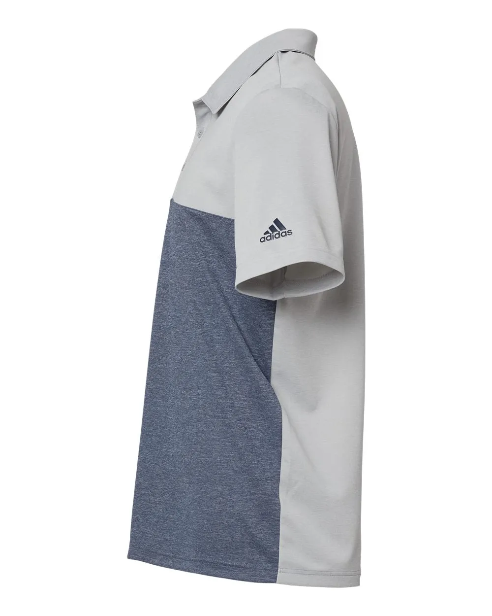 Adidas Heathered Colorblocked 3-Stripes Polo A508