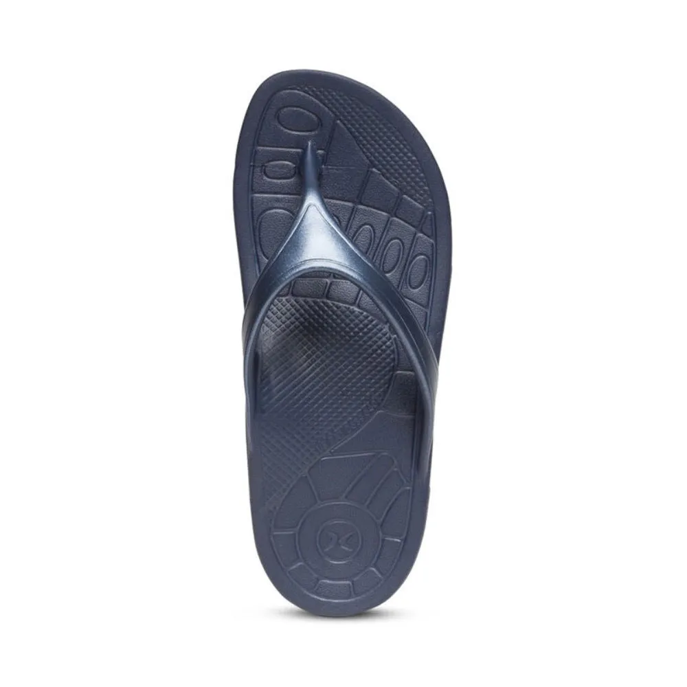 Aetrex Women's Fiji Orthotic Flips Navy