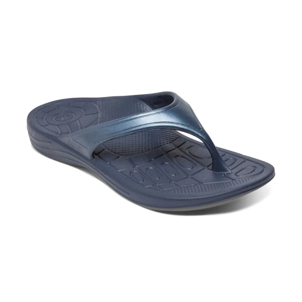 Aetrex Women's Fiji Orthotic Flips Navy