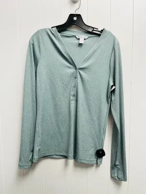 Athletic Top Long Sleeve Collar By Athleta In Green, Size: M