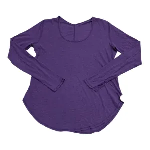 Athletic Top Long Sleeve Crewneck By Lululemon In Purple, Size: L