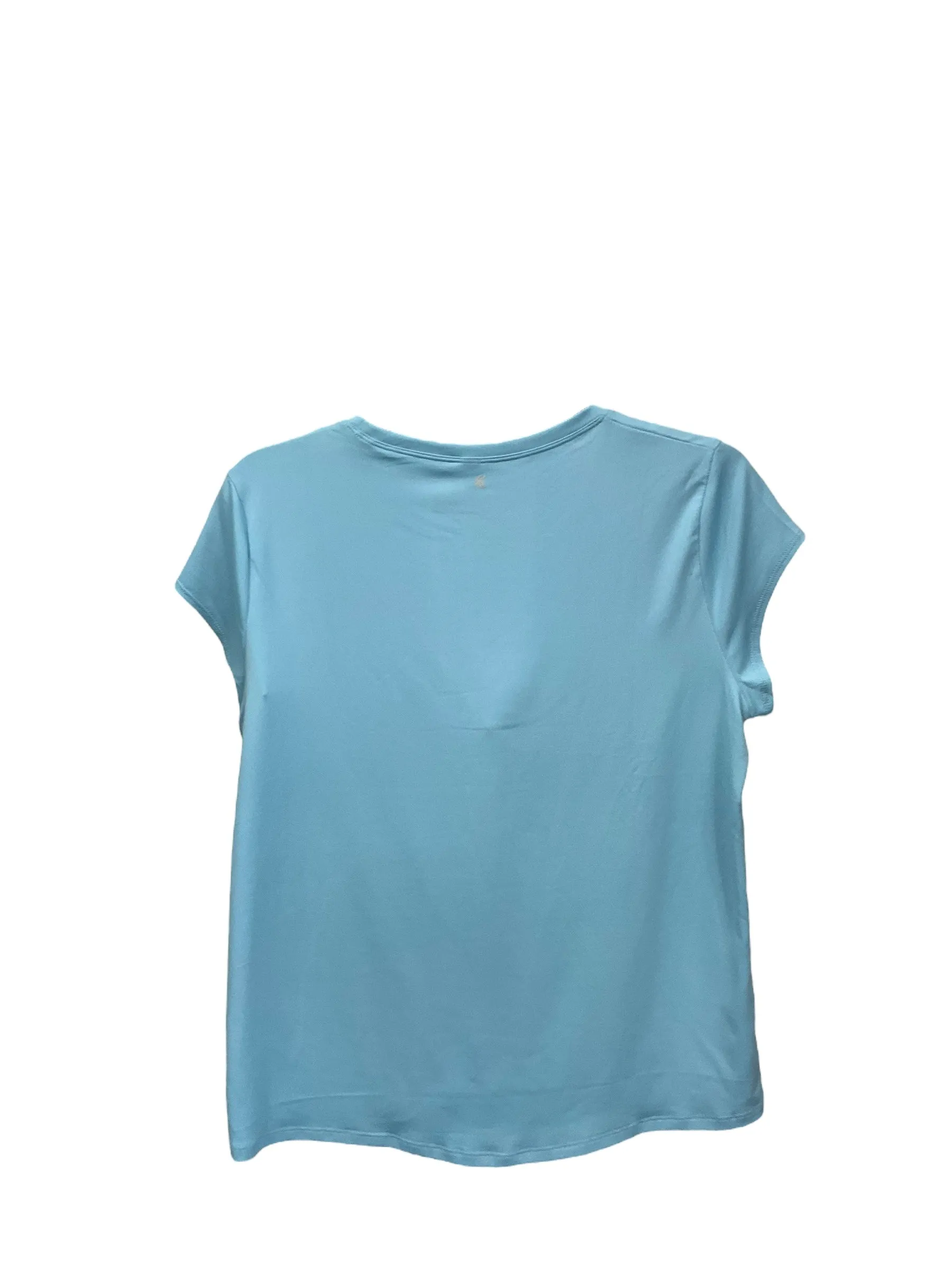 Athletic Top Short Sleeve By Kyodan In Turquoise, Size: L