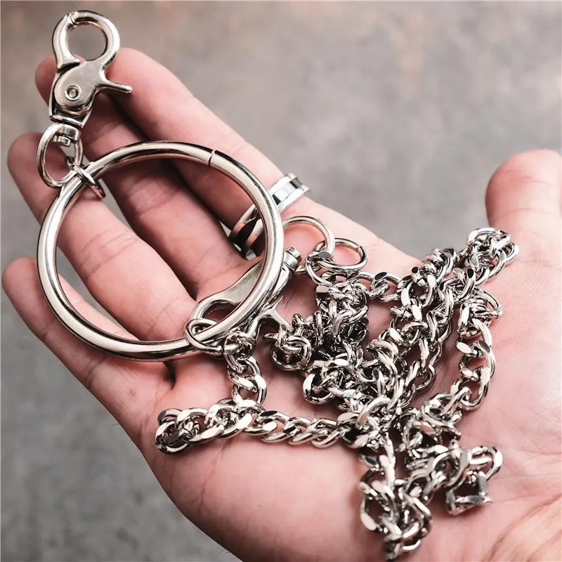 Badass Men's Womens Silver Ring  Pants Chain Long Wallet Chain Biker Wallet Chain For Men