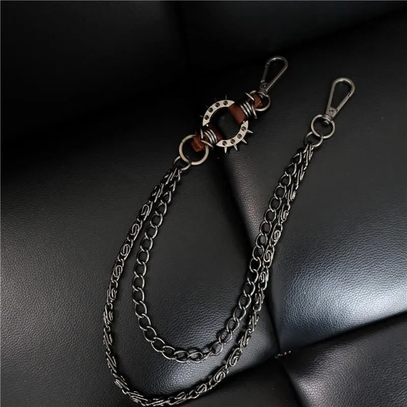 Badass Punk Mens Double Long Biker Wallet CHain Pants CHain Wallet Chain For Men