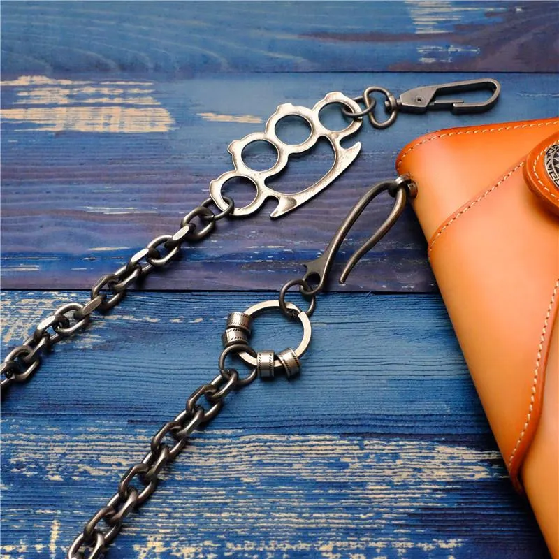 Badass Punk Mens Long Stainless steel Silver Chain Pants Chain Wallet Chain For Men