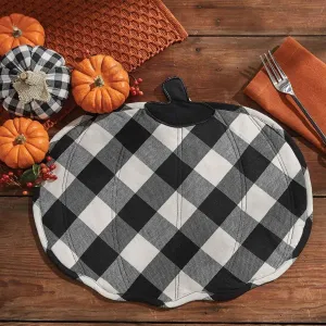 Black & Cream Check Pumpkin Placemat Set