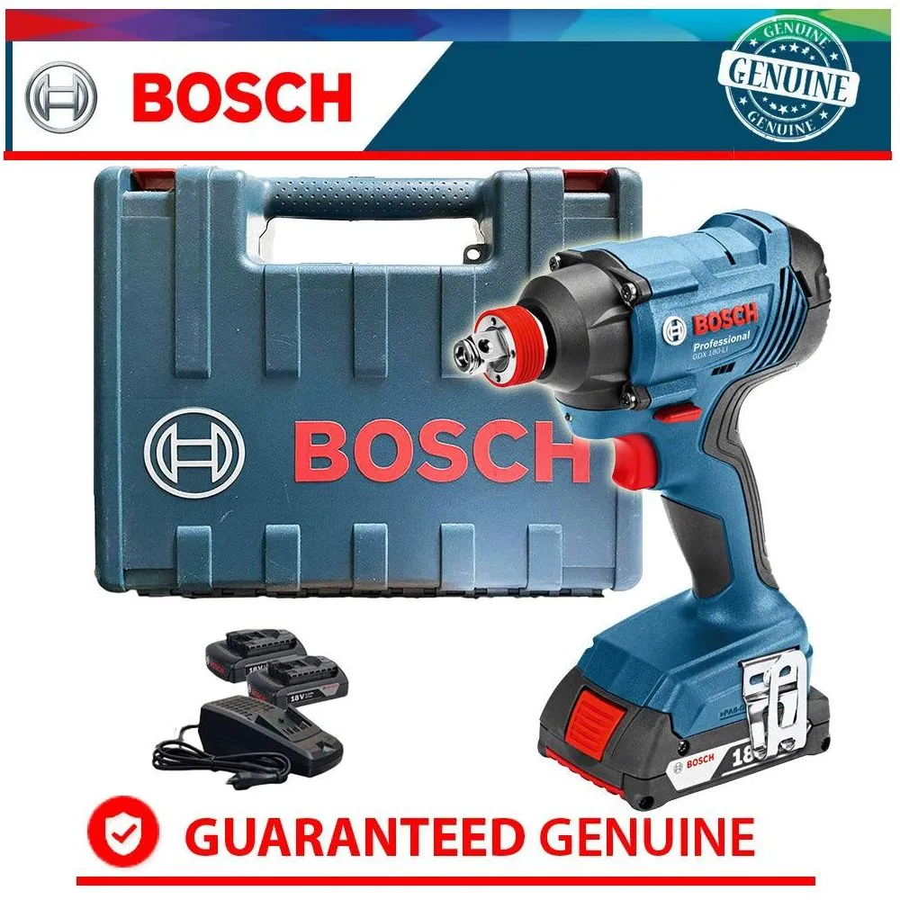 Bosch GDX 180-Li 2in1 Cordless Impact Driver / Impact Wrench 1/2" Drive 180Nm 18V [Kit]