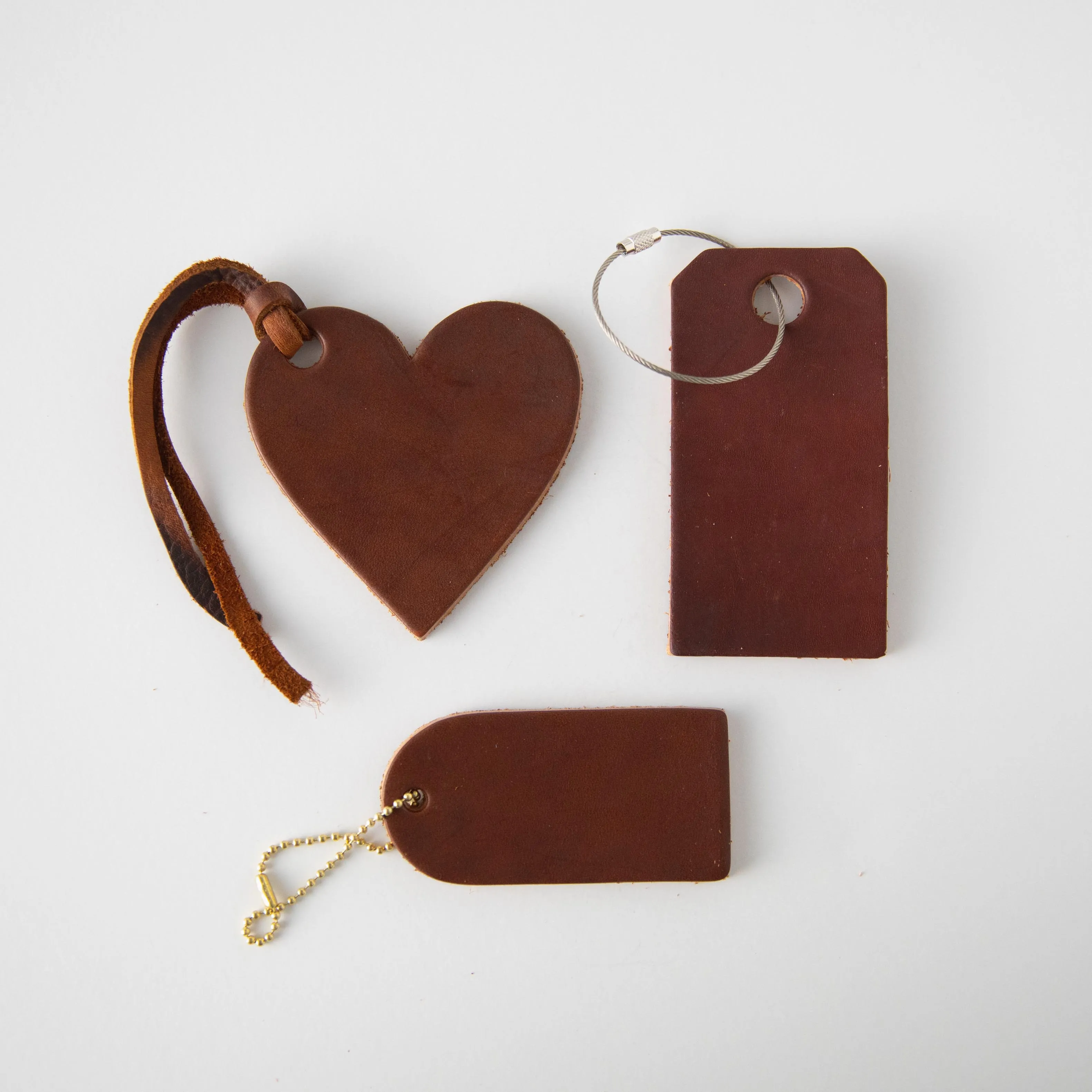 Brown Mini Leather Tag