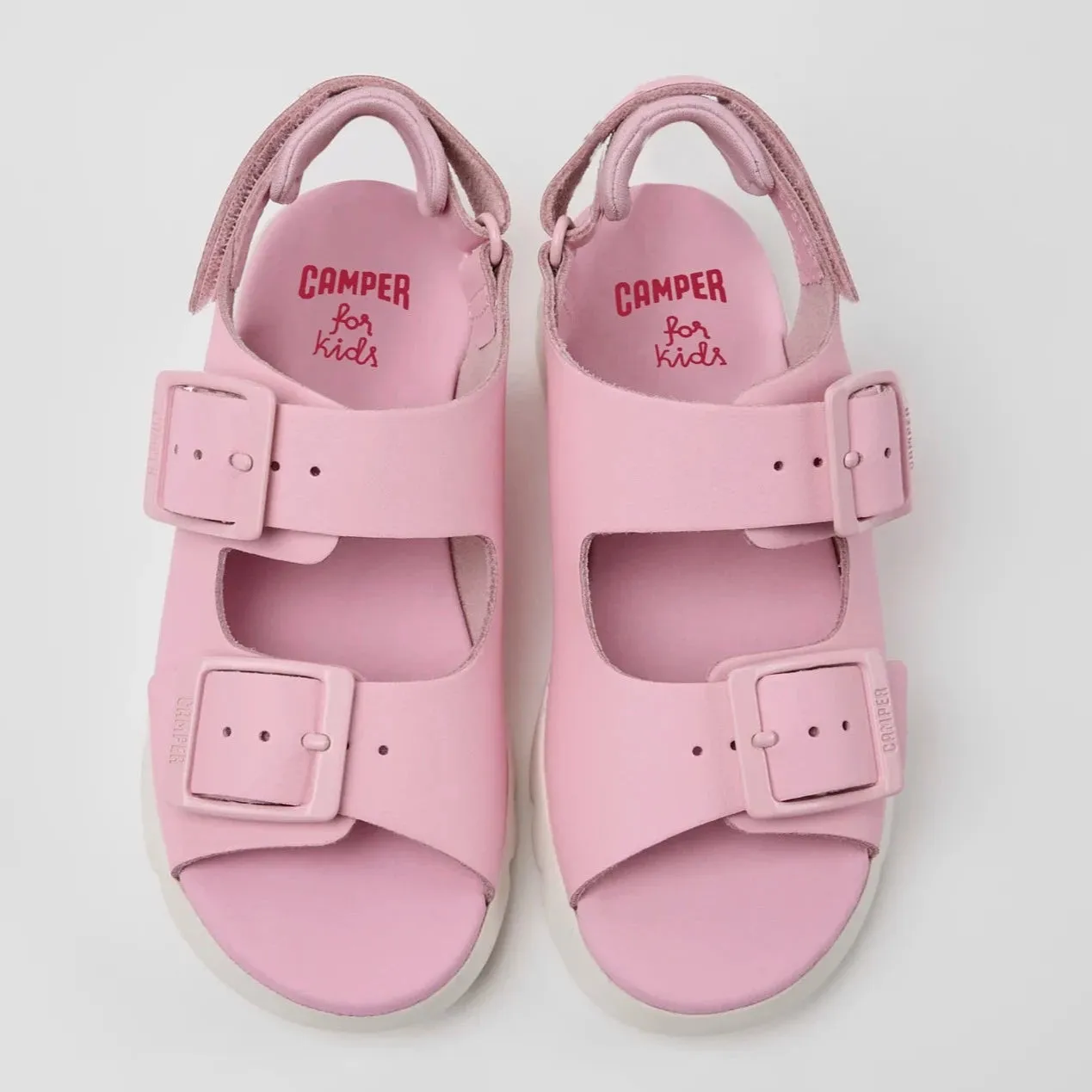 Camper Kids Girl ORUGA Pink Leather Sandals