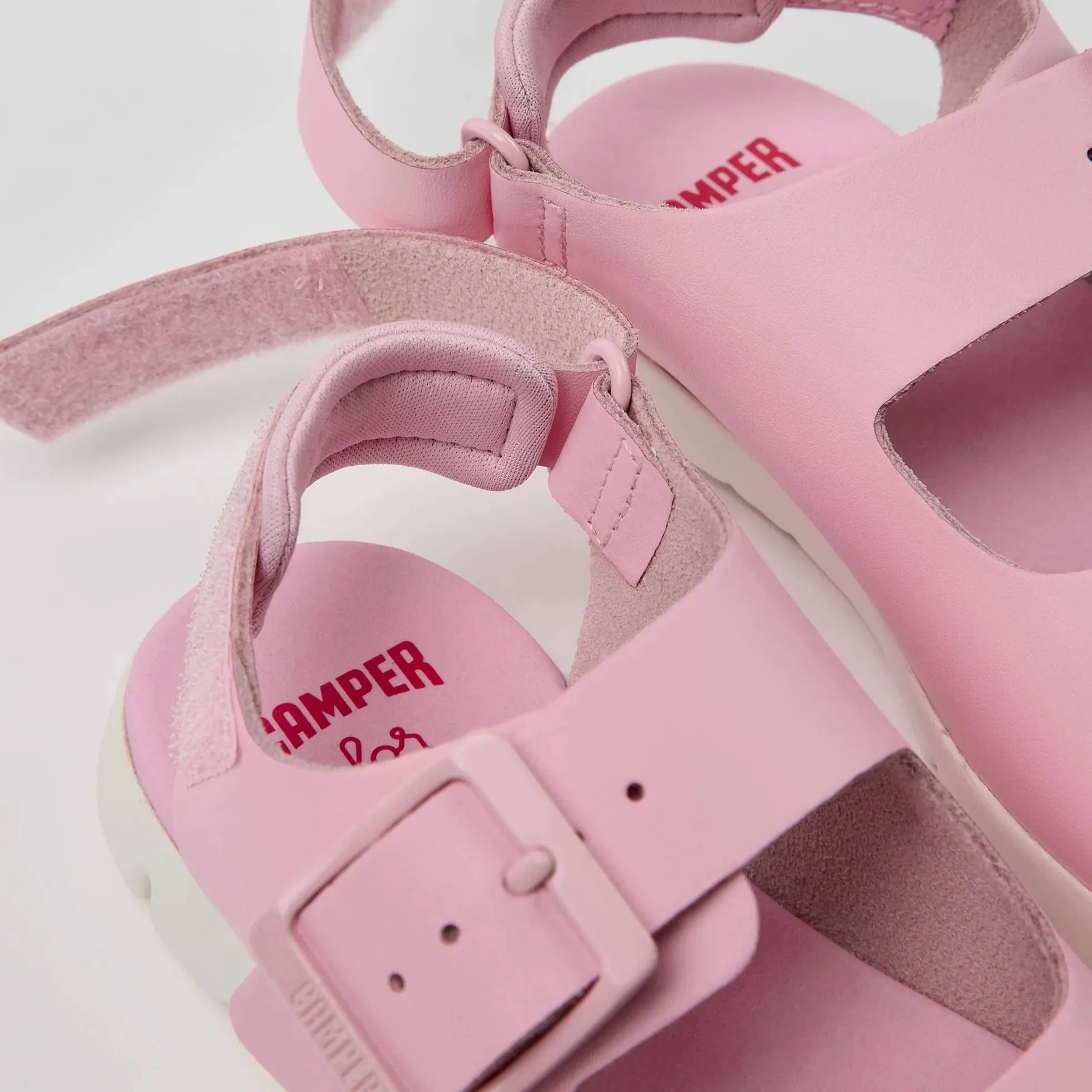 Camper Kids Girl ORUGA Pink Leather Sandals