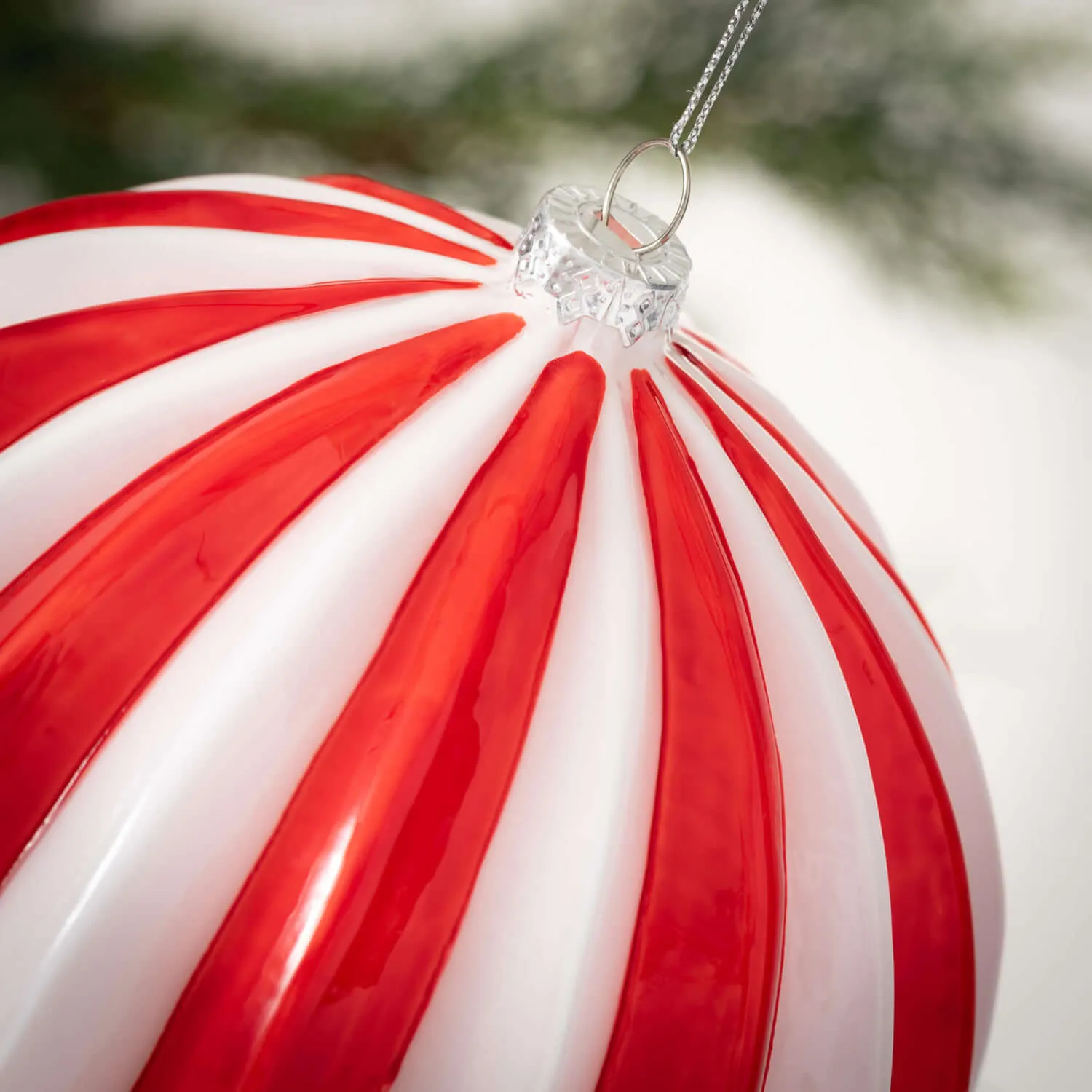 Candy Cane Striped Ornament