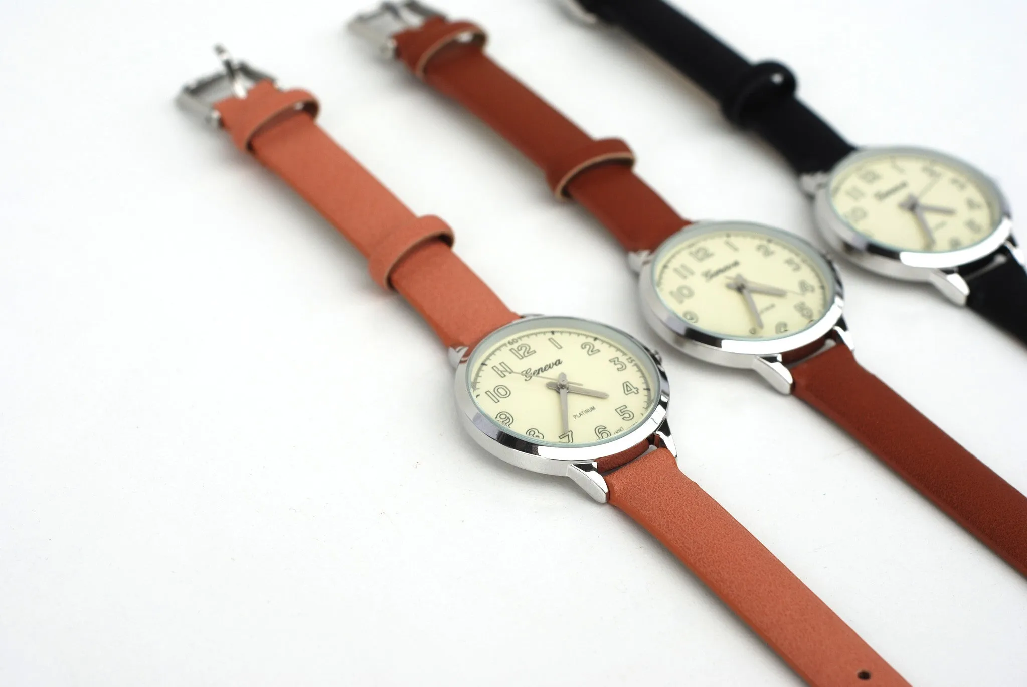 Classic Leather Strap Watch