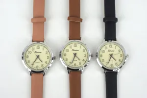 Classic Leather Strap Watch