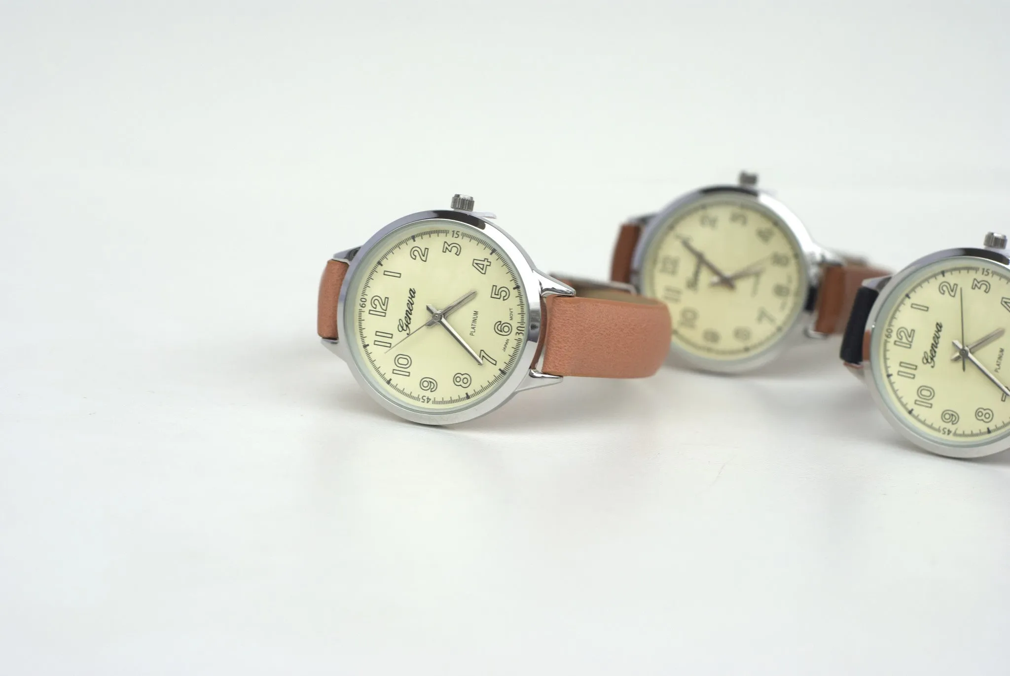 Classic Leather Strap Watch