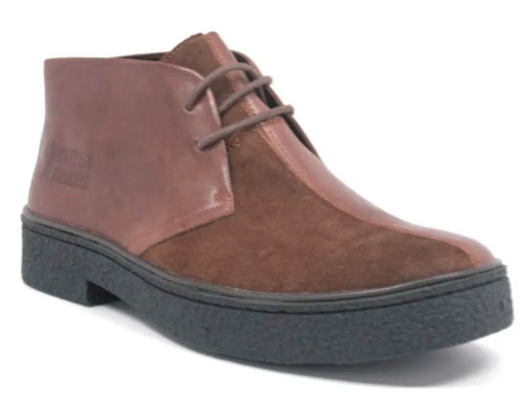 Chic Split-Toe Leather and Suede Chukka Boots by Classic Playboy