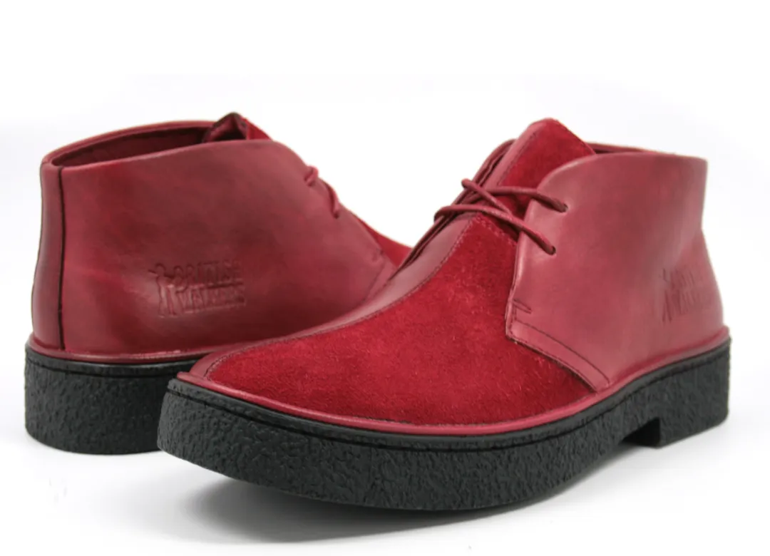 Chic Split-Toe Leather and Suede Chukka Boots by Classic Playboy