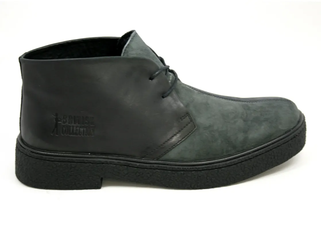 Chic Split-Toe Leather and Suede Chukka Boots by Classic Playboy