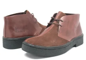 Chic Split-Toe Leather and Suede Chukka Boots by Classic Playboy