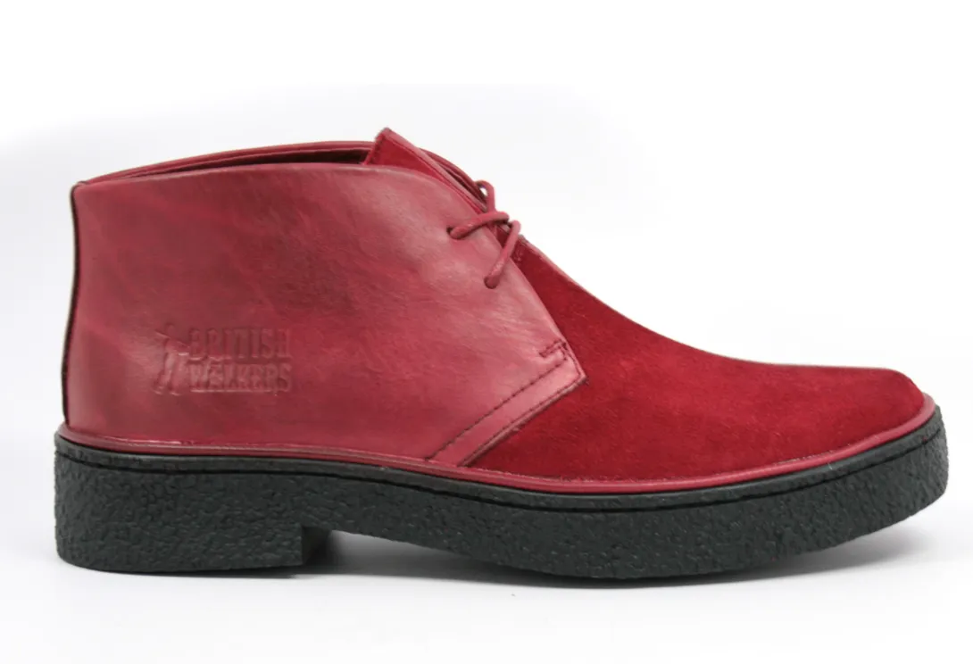 Chic Split-Toe Leather and Suede Chukka Boots by Classic Playboy