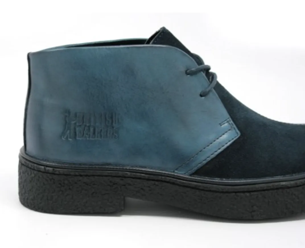 Chic Split-Toe Leather and Suede Chukka Boots by Classic Playboy