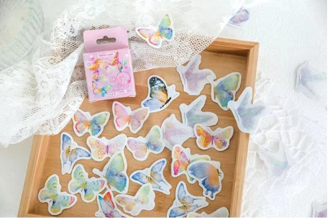 Colorful Butterfly Hidden Stickers Box