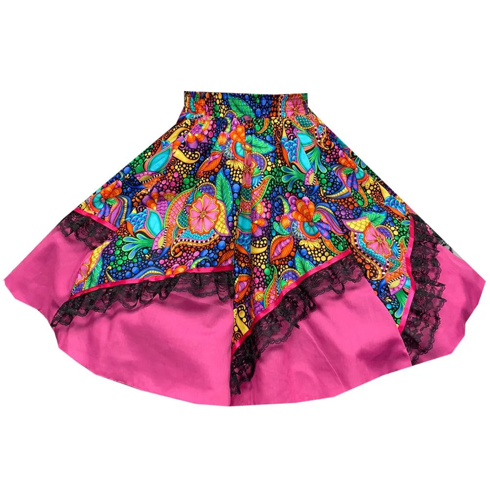 Colorful Carnival Square Dance Skirt