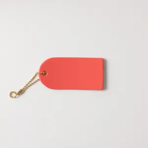 Coral Mini Leather Tag