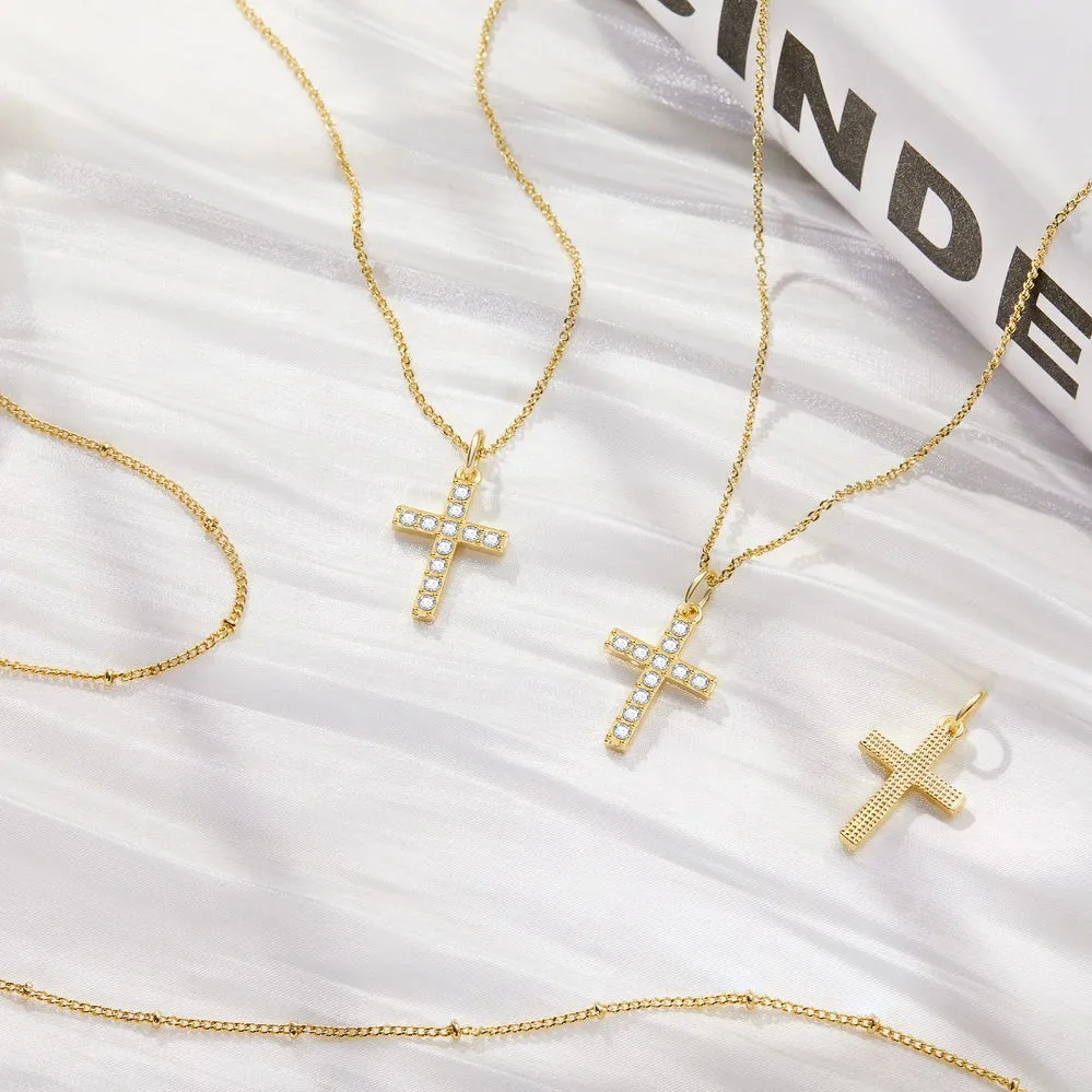 Cross Zircon Layered Necklace