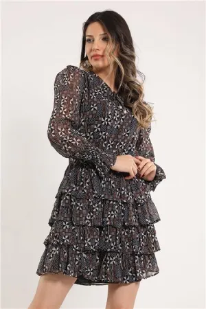 DANA FRILLY SLEEVE, LAYERED DRESS