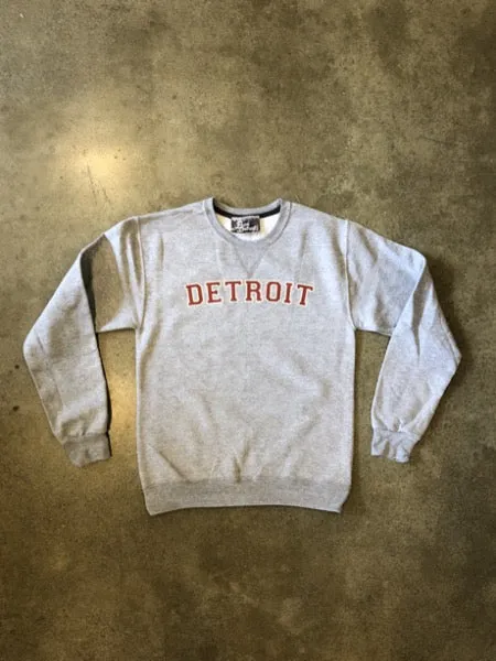 Detroit Varsity Sweatshirt / Red   Athletic Heather / Unisex