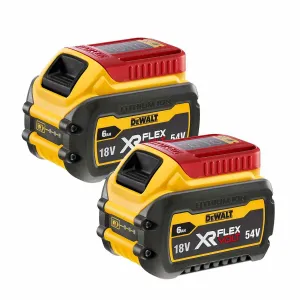 DeWalt DCB546 18V/54V 6.0 / 2.0Ah Li-ion FlexVolt XR Slide Battery Twin Pack