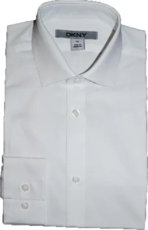 DKNY Boys White Cotton Shirt Y0106