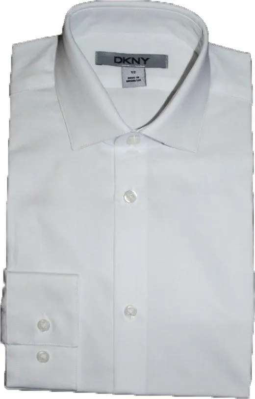 DKNY Boys White Cotton Shirt Y0106