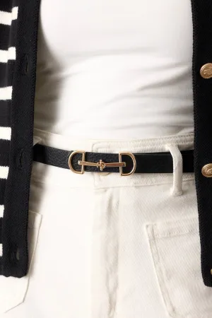 Endless Charm Black Textured Belt