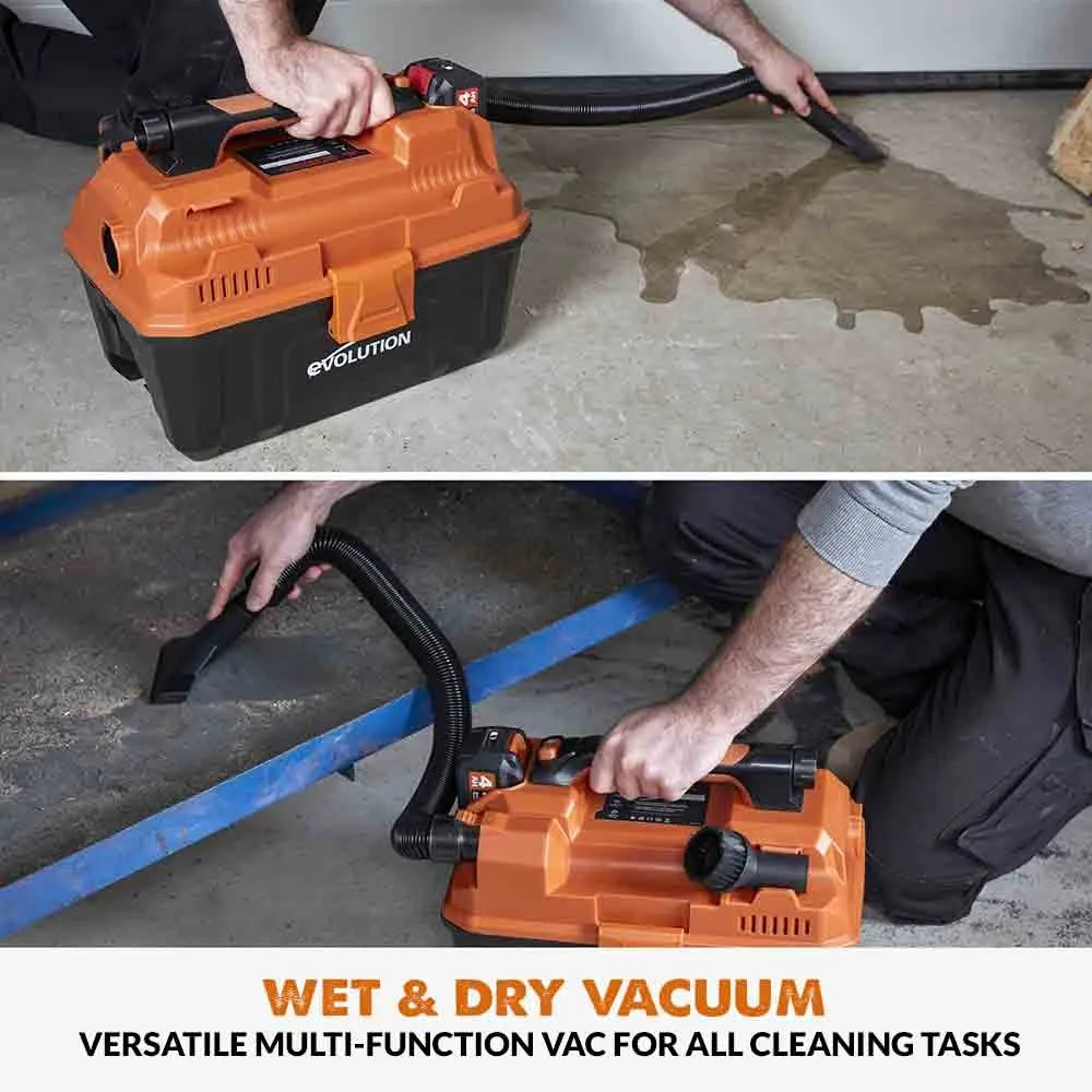 Evolution Cordless R11VAC-Li Wet And Dry Workshop Vacuum 20V Li-Ion EXT