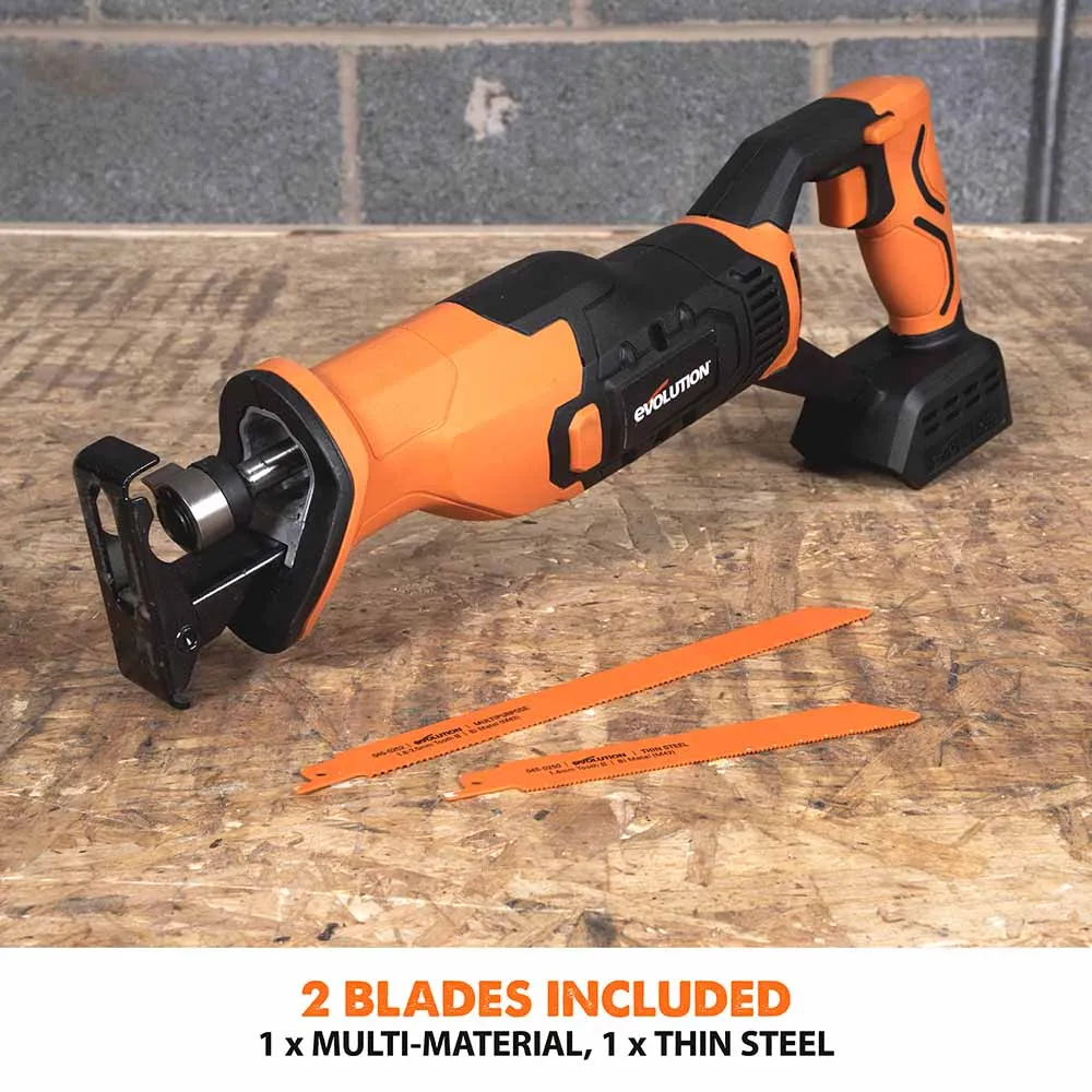 Evolution Cordless R150RCP-Li Reciprocating Saw 20V Li-Ion EXT Inc Multi-Material Blades