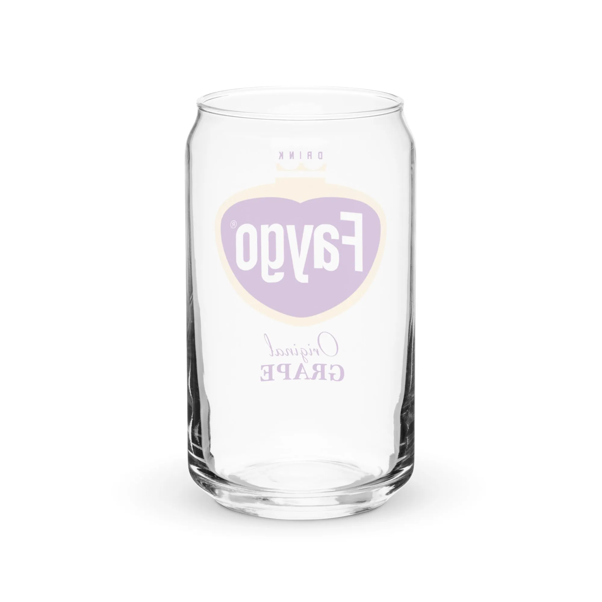 Faygo Retro Logo Can Glass - Grape 16 oz