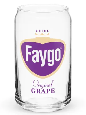 Faygo Retro Logo Can Glass - Grape 16 oz