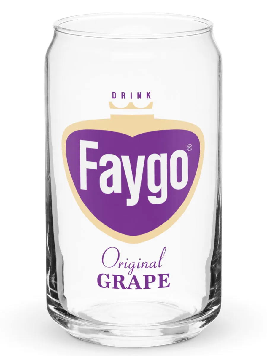 Faygo Retro Logo Can Glass - Grape 16 oz