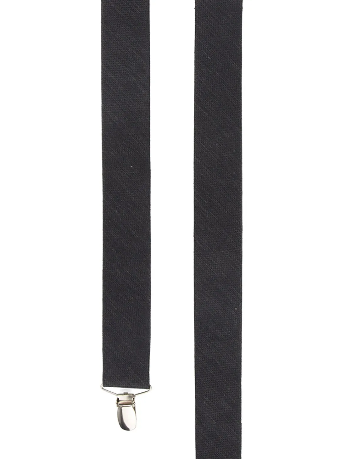 Festival Textured Solid Black Suspender