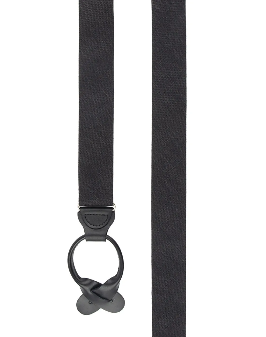 Festival Textured Solid Black Suspender