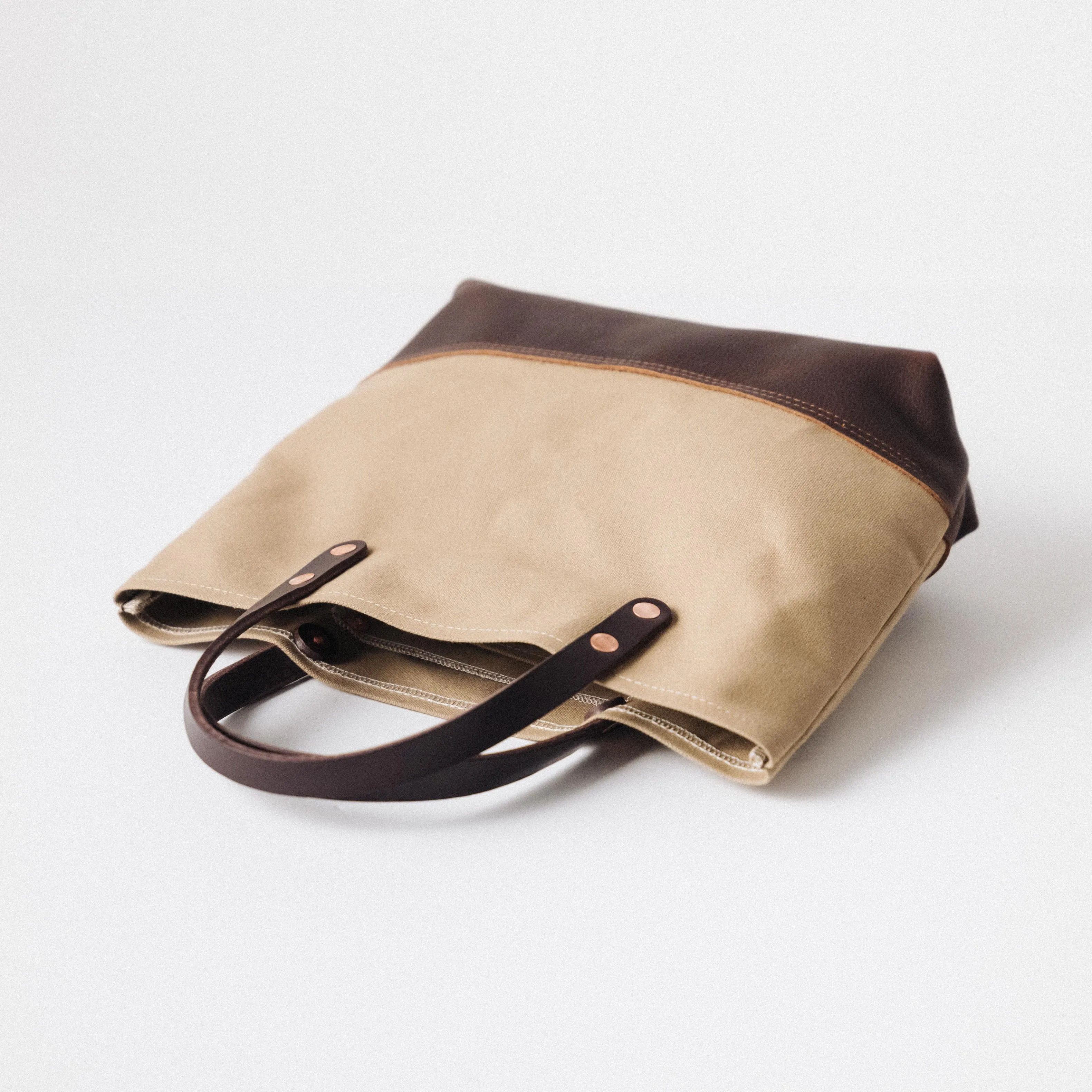 Field Tan Canvas Mini Panel Tote