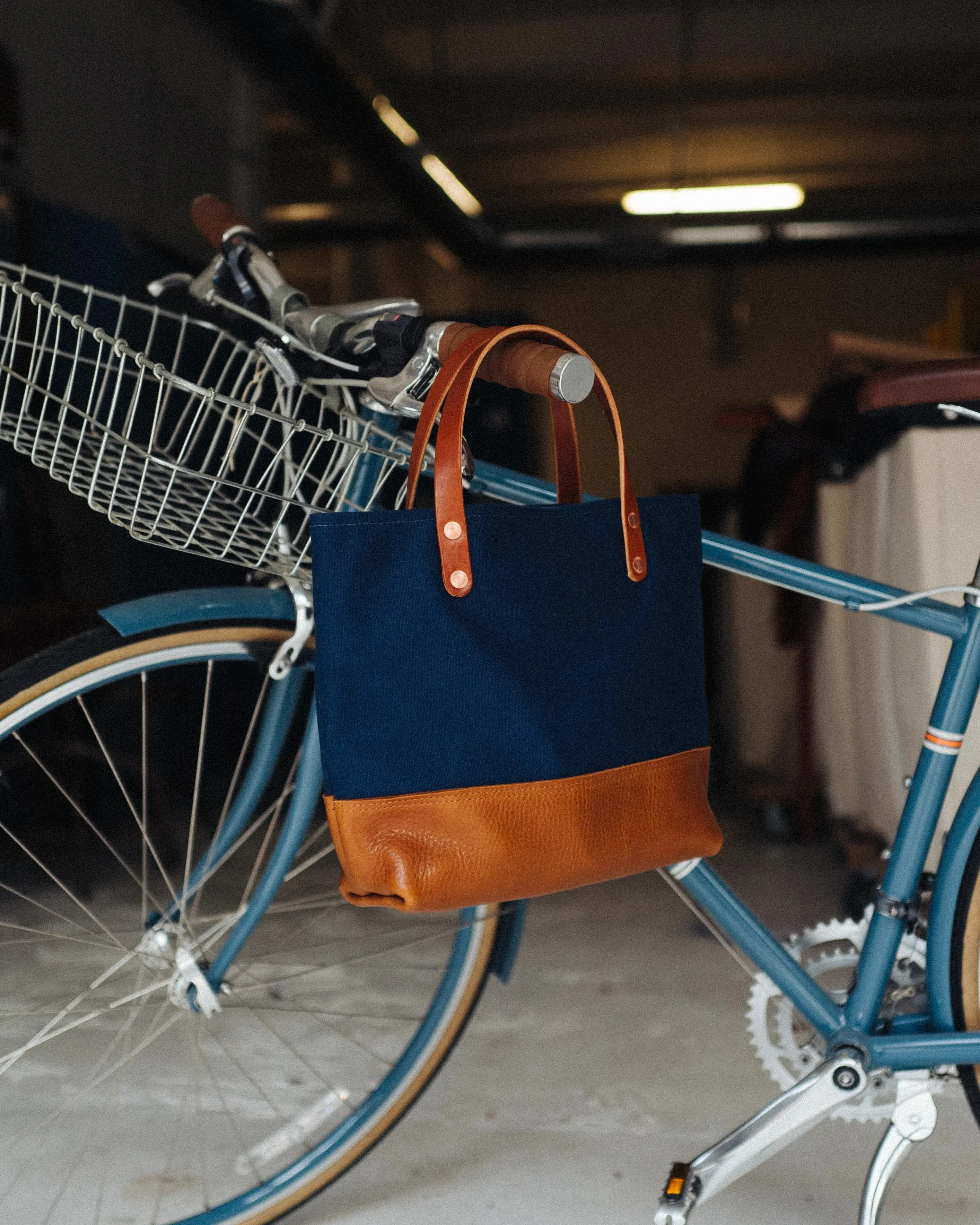 Field Tan Canvas Mini Panel Tote