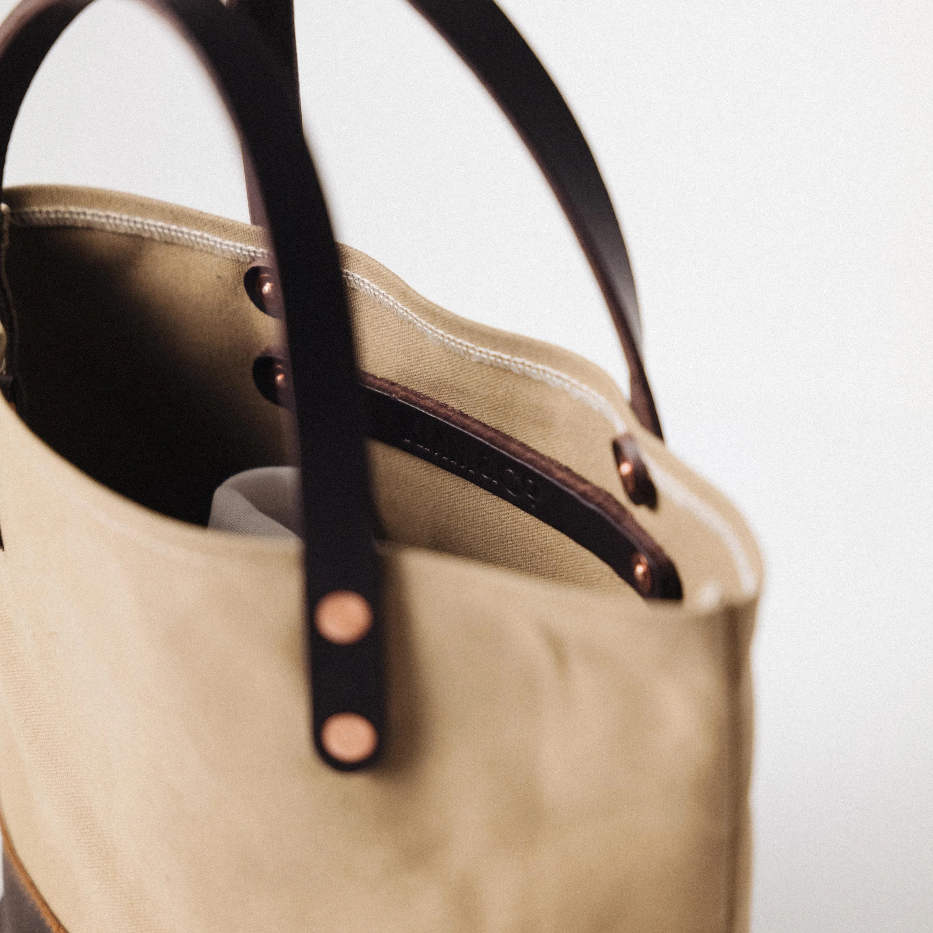 Field Tan Canvas Mini Panel Tote